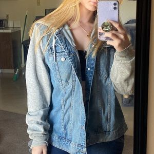 Denim gray hoodie unisex